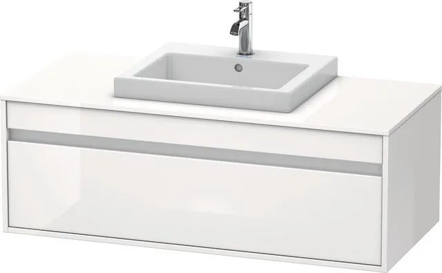 Duravit Waschtischunterschrank wandhängend „Ketho“ 120 × 42,6 × 55 cm Weiß Hochglanz Duravit Waschtischunterschrank wandhängend „Ketho“ 120 × 42,6 × 55 cm Weiß Hochglanz