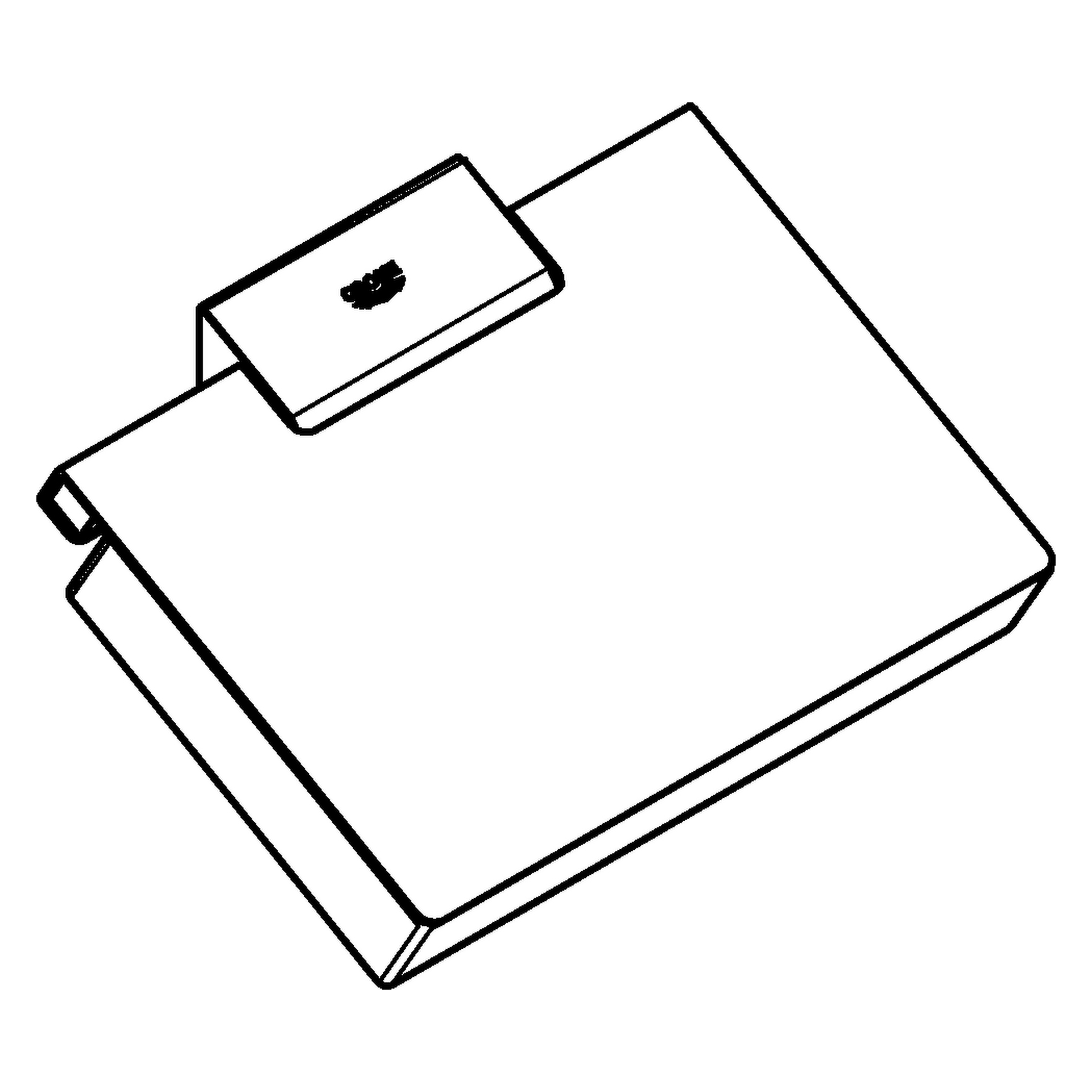 WC-Papierhalter Selection Cube 40781, mit Deckel, chrom
