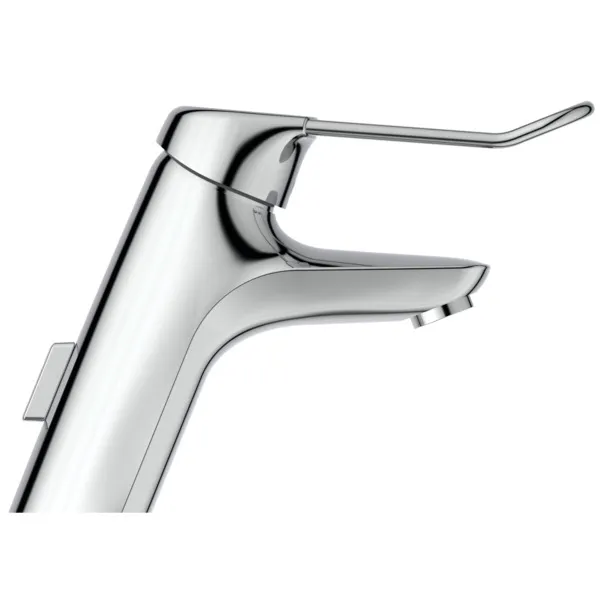 Waschtischarmatur Ceramix Blue, mit Bügelgriff, mit Ablaufgarnitur, mit CU-Rohren, Ausladung 135mm, Chrom Waschtischarmatur Ceramix Blue, mit Bügelgriff, mit Ablaufgarnitur, mit CU-Rohren, Ausladung 135mm, Chrom