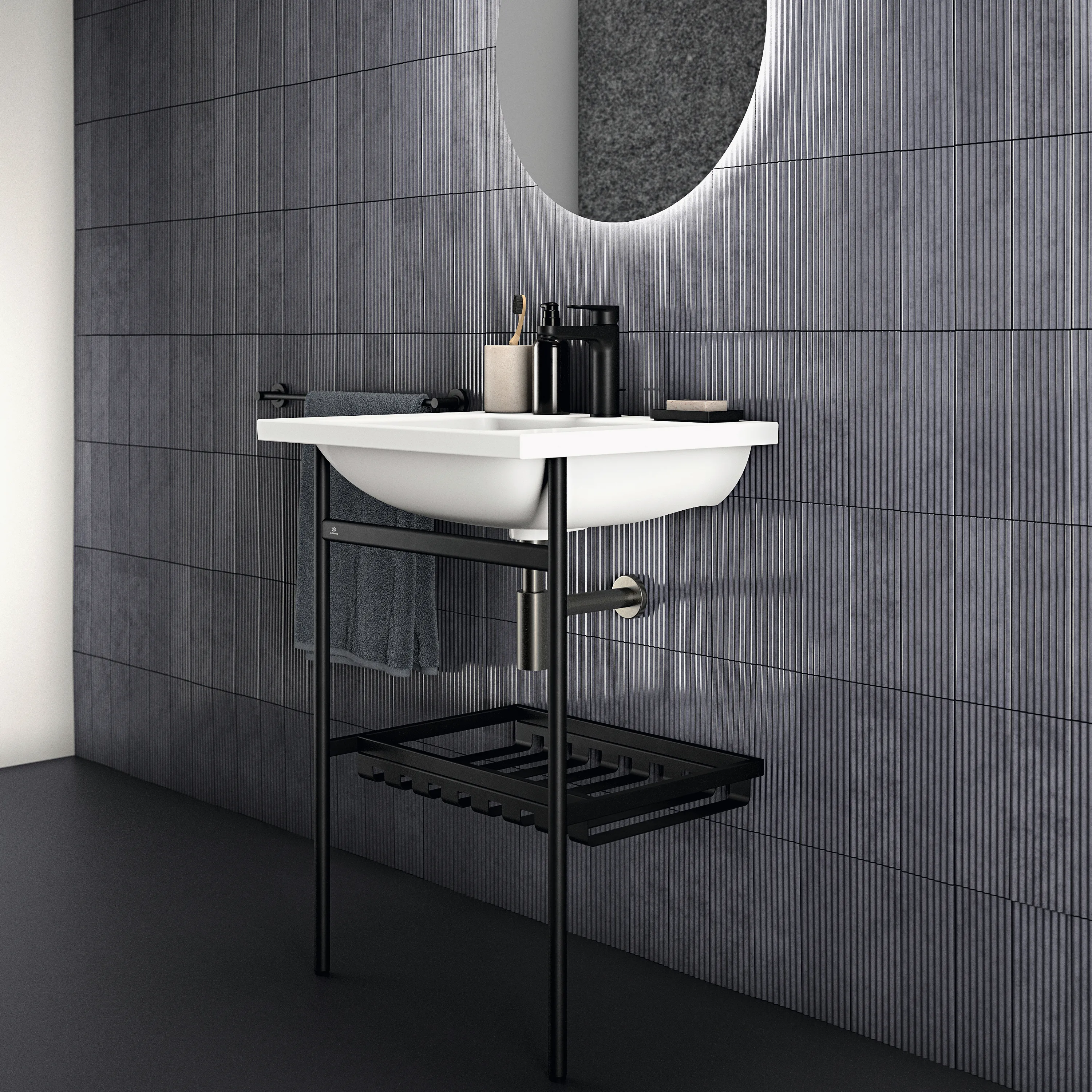 Waschbecken „i.lifeB“ 61 × 51 × 18 cm, Hahnlochposition mittig in Weiß Waschbecken „i.lifeB“ 61 × 51 × 18 cm, Hahnlochposition mittig in Weiß