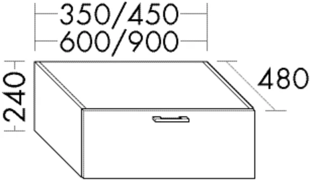 burgbad Hochschrank „Sys30“ 390 × 240 × 520 mm in Tectona Dekor Zimt