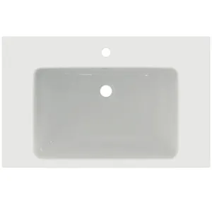 Waschbecken „i.lifeB“ 81 × 51 × 18 cm, Hahnlochposition mittig in Weiß Waschbecken „i.lifeB“ 81 × 51 × 18 cm, Hahnlochposition mittig in Weiß