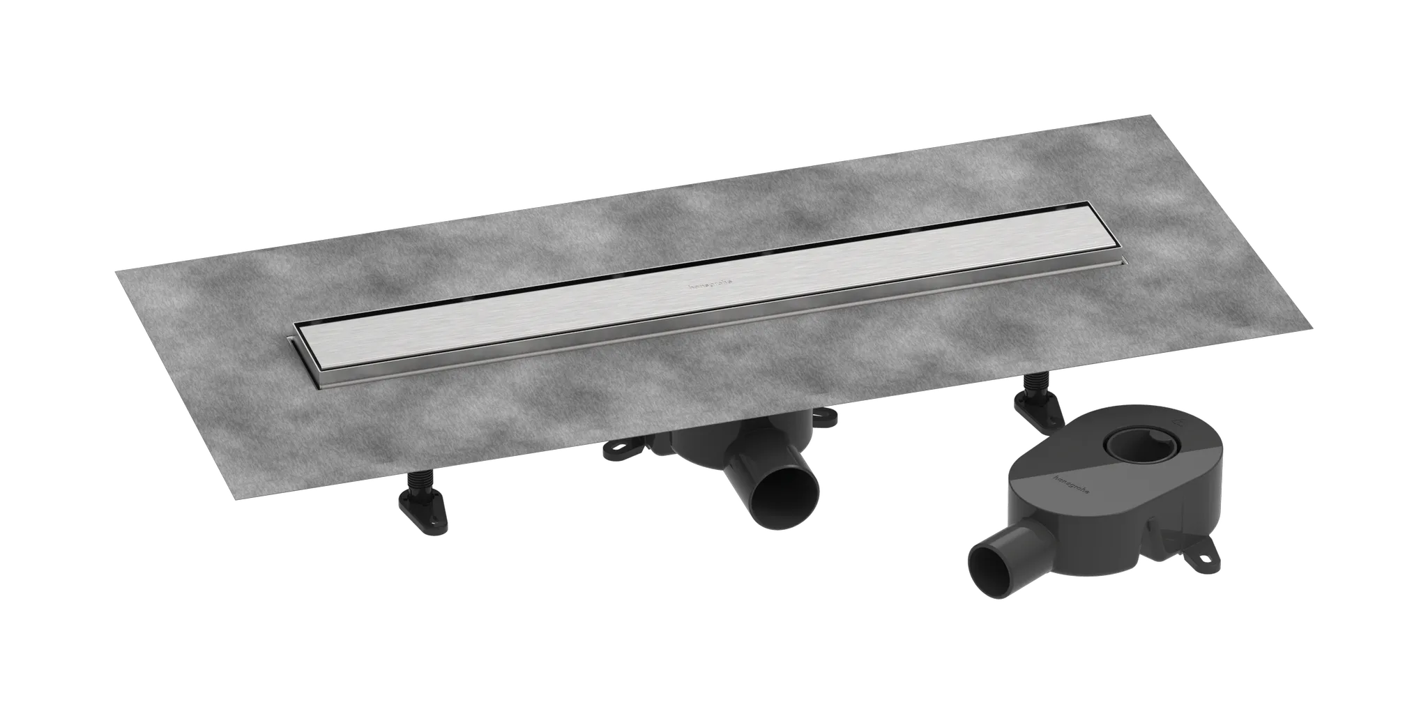 Hansgrohe RainDrain Go Komplettset Duschrinne 600 rückseitig befliesbar Hansgrohe RainDrain Go Komplettset Duschrinne 600 rückseitig befliesbar