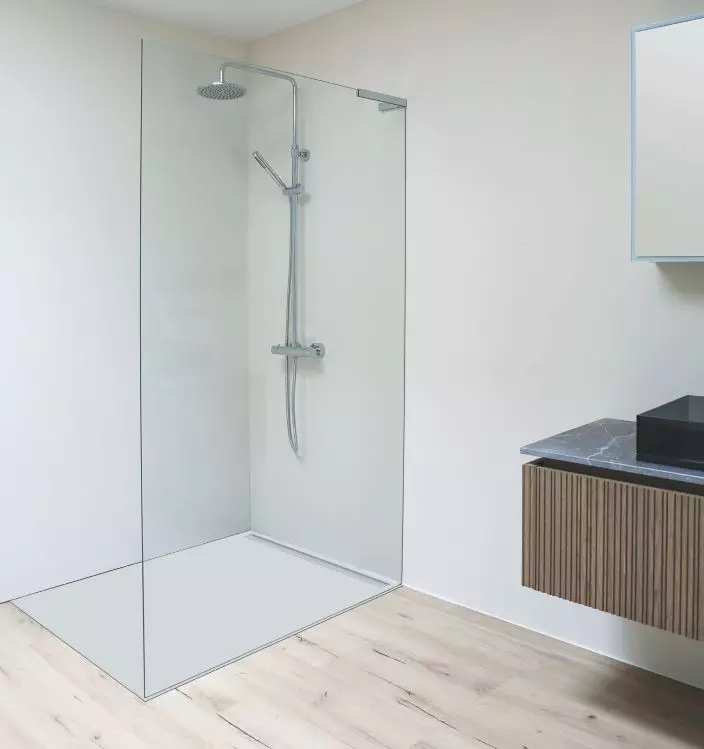 Sprinz Walk-In-Duschkabine Freistehende Scheibe inkl. Curve Halter „Inloop Curve“ B: 900 mm H: 2100 mm Sprinz Walk-In-Duschkabine Freistehende Scheibe inkl. Curve Halter „Inloop Curve“ B: 900 mm H: 2100 mm