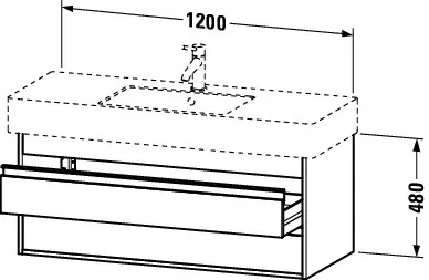 Duravit Waschtischunterschrank wandhängend „Ketho“ 120 × 48 × 45,5 cm Graphit Matt Duravit Waschtischunterschrank wandhängend „Ketho“ 120 × 48 × 45,5 cm Graphit Matt