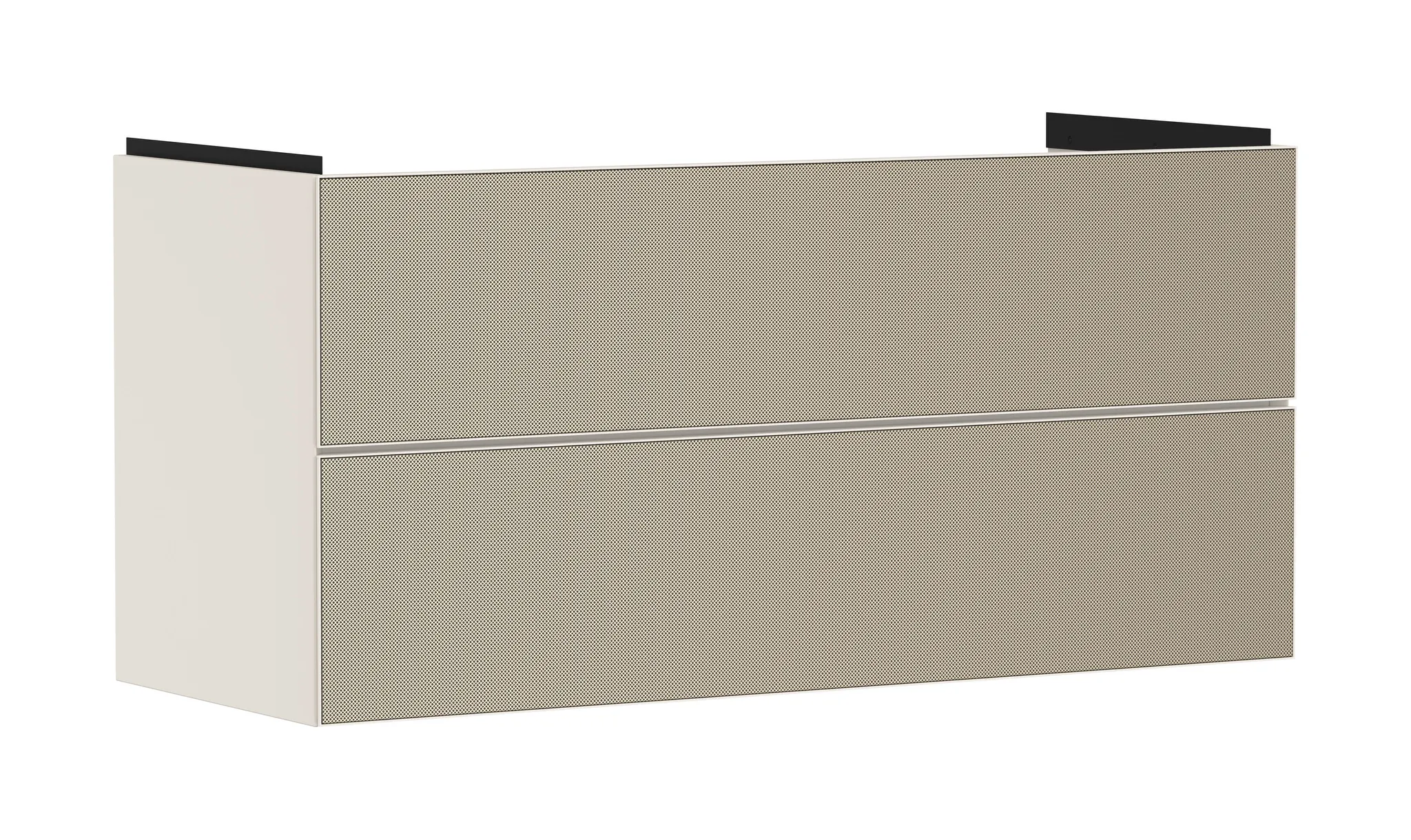 Xevolos E Waschtischunterschrank Sandbeige Matt 1180/475 mit 2 Schubkästen für Waschtisch Bronze Struktur