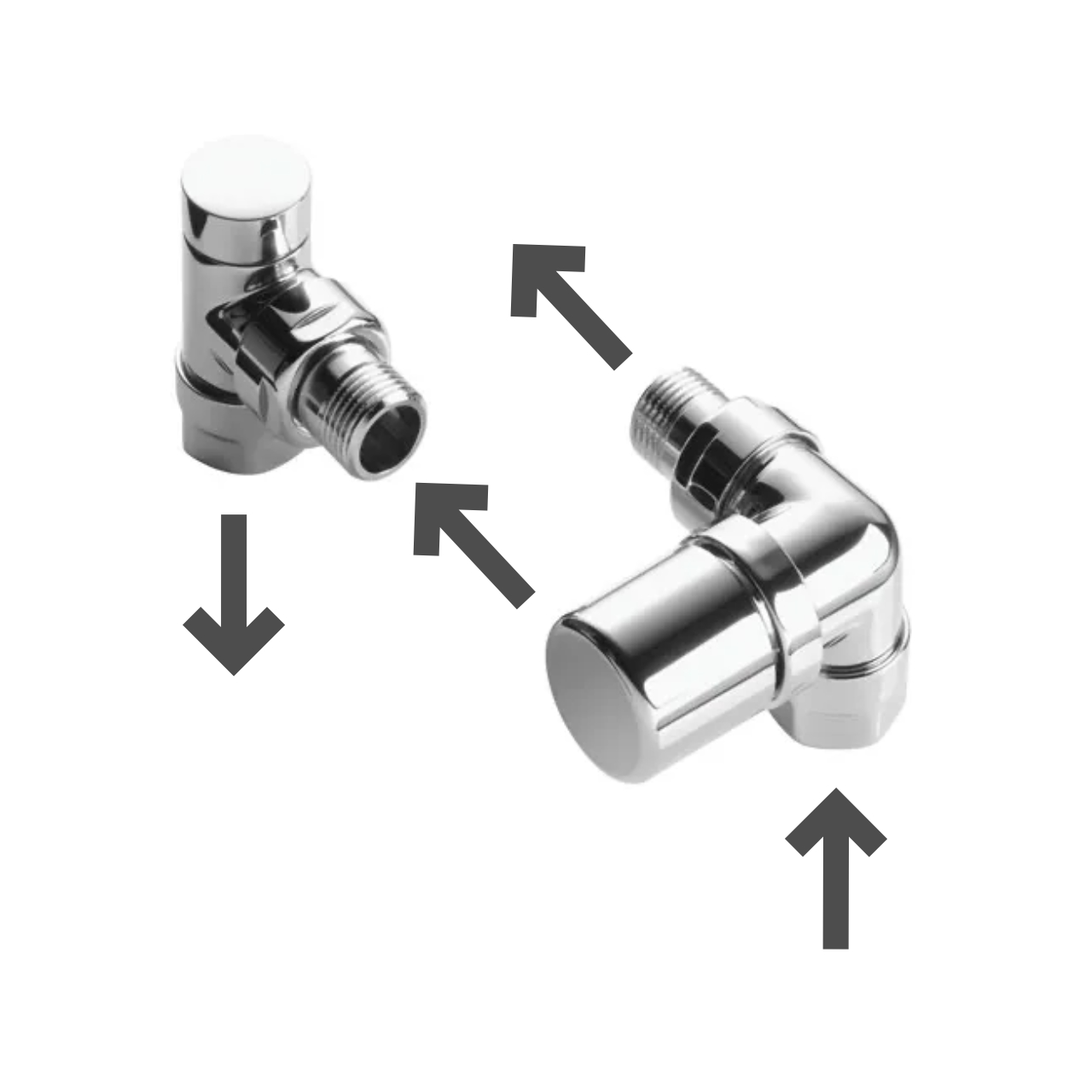Zehnder Ventilset Eckform Typ G in weiß Zehnder Ventilset Eckform Typ G in weiß
