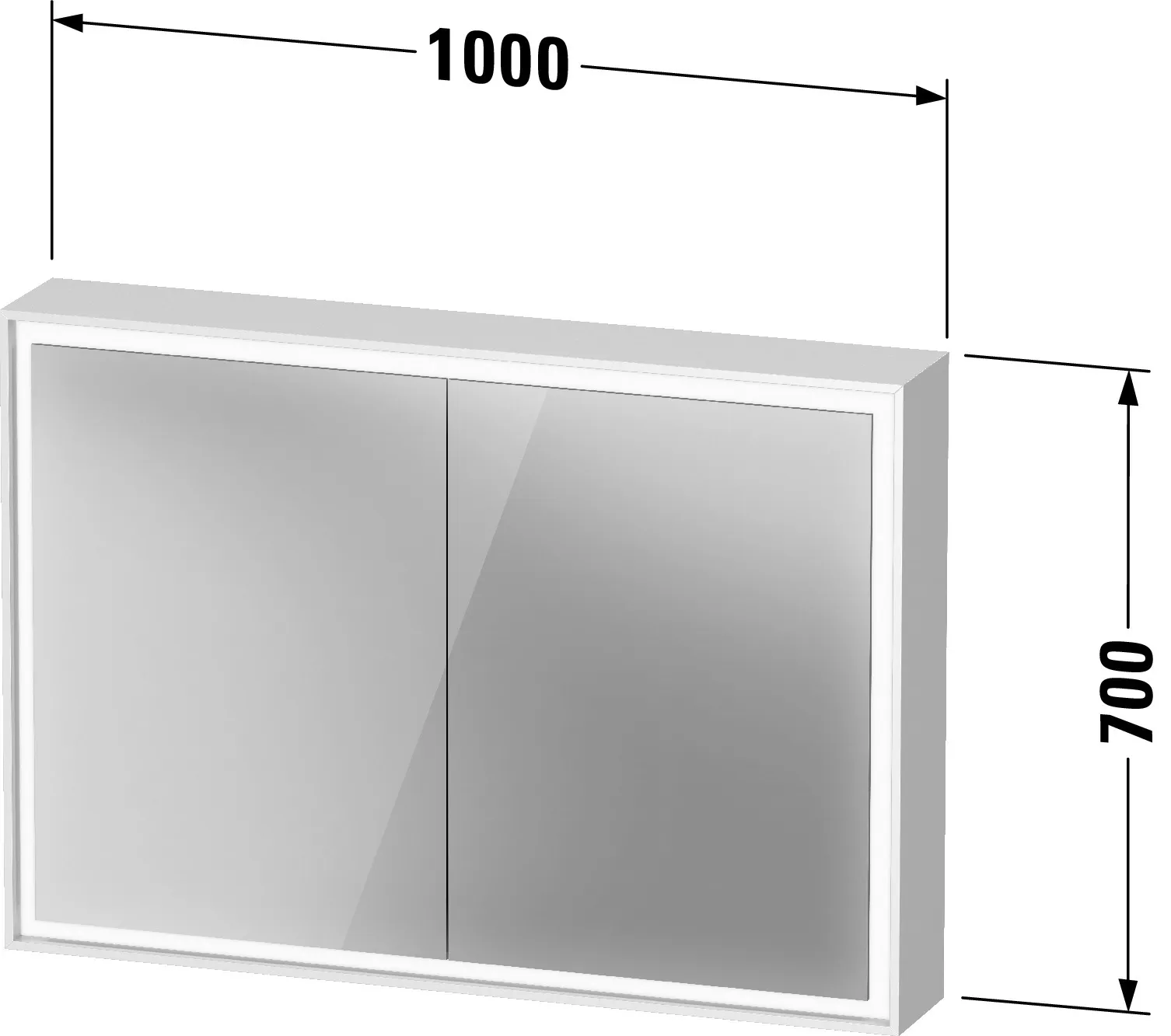 Duravit Spiegelschrank Version: Sensor „L-Cube“ 100 × 70 × 15,5 cm Duravit Spiegelschrank Version: Sensor „L-Cube“ 100 × 70 × 15,5 cm