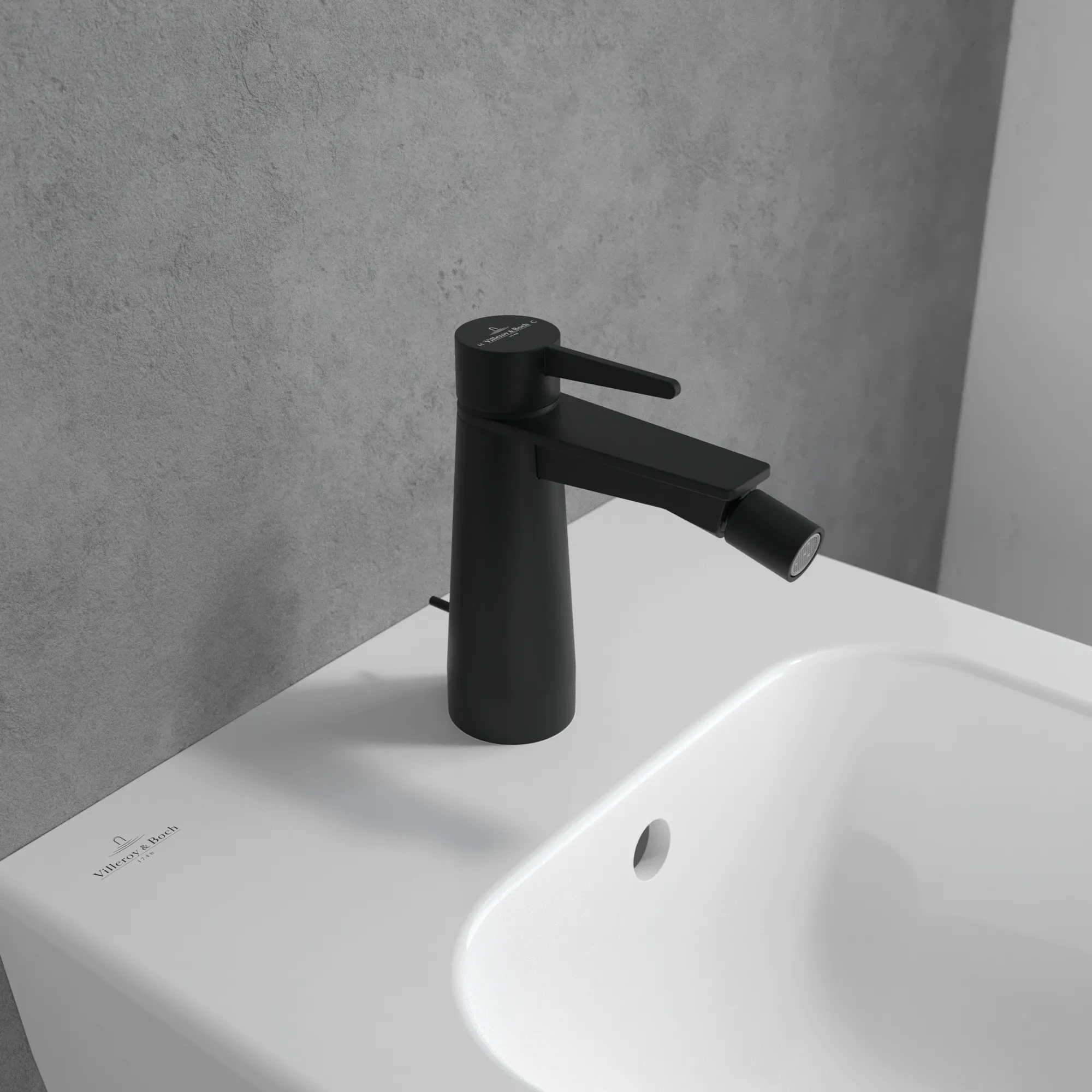 Villeroy & Boch Conum Einhebel-Bidetarmatur, 49x147x154mm, Matt Black