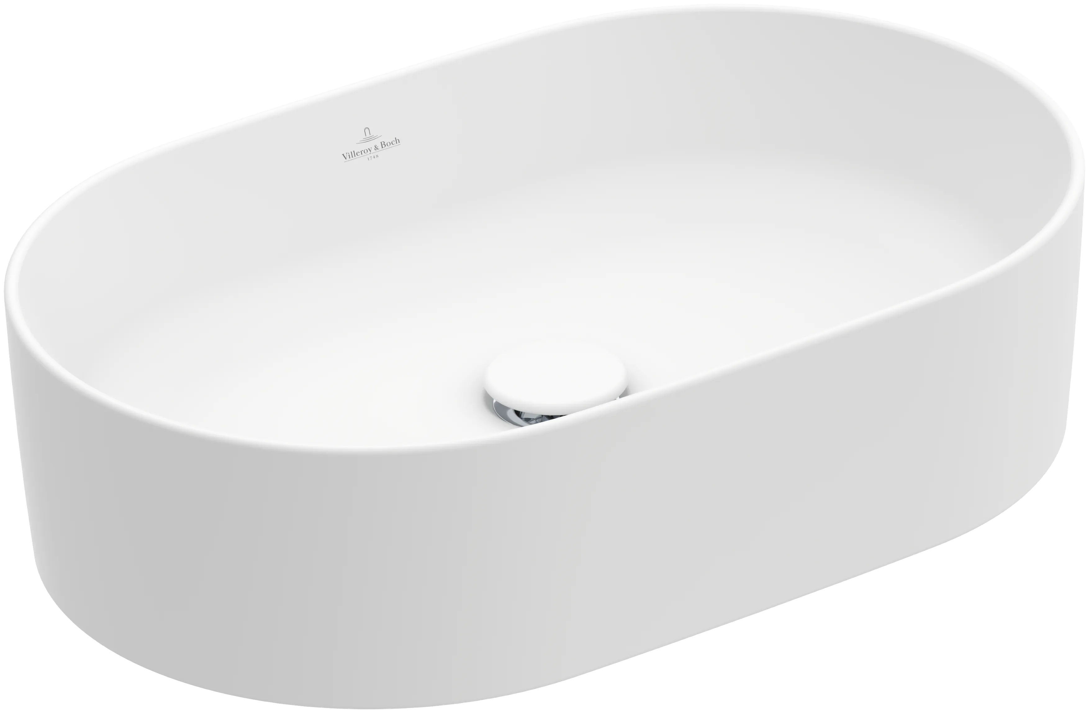 Villeroy & Boch Aufsatzwaschtisch „Collaro“ 560 × 360 × 145 mm in Stone White, mit CeramicPlus Villeroy & Boch Aufsatzwaschtisch „Collaro“ 560 × 360 × 145 mm in Stone White, mit CeramicPlus