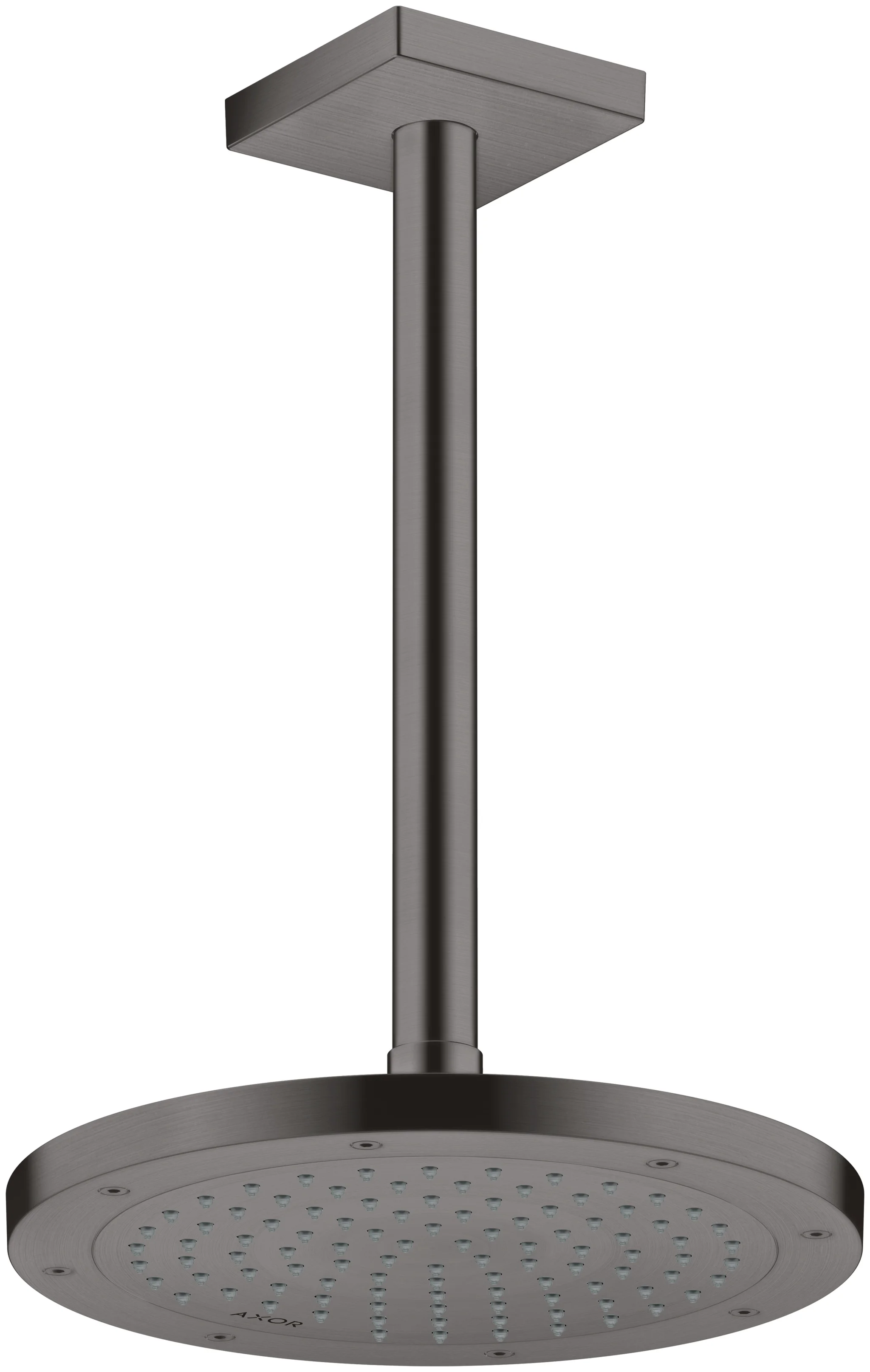 Hansgrohe AXOR ShowerSolutions Kopfbrause 245 1jet EcoSmart+ Brushed Black Chrome, 245 mm, verstellbarer Winkel, abnehmbar zur Reinigung