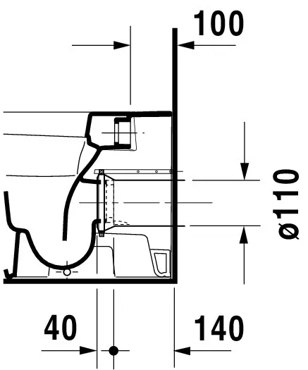 Stand-Tiefspül-WC back to wall „DuraStyle“ 37 × 40 × 57,5 cm in mit HygieneGlaze