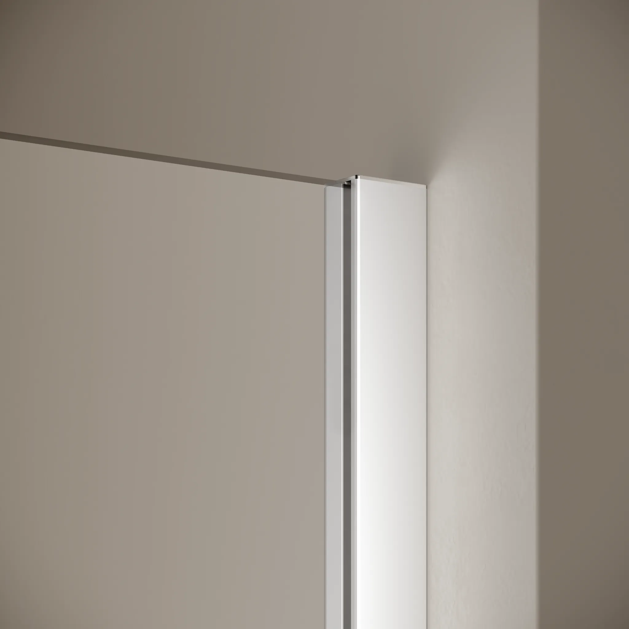 Kermi Duschdesign MENA, ME T1R/L, WALK-IN Wall mit beweglichem Flügel, Anschlag links, H 2000 mm, Wanneneinbaumaß 885-905 mm, Glasaußenkante 860-880 mm, Silber Hochglanz