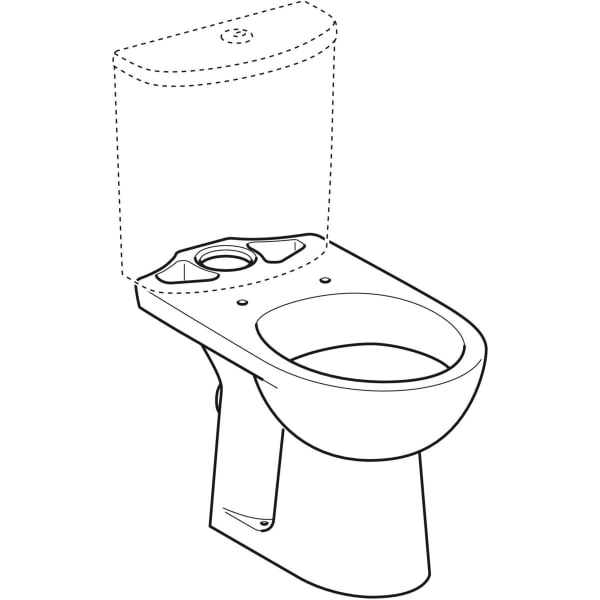 Stand-Tiefspül-WC für Kombination mit Spülkasten „Renova“ 35,7 × 39 cm