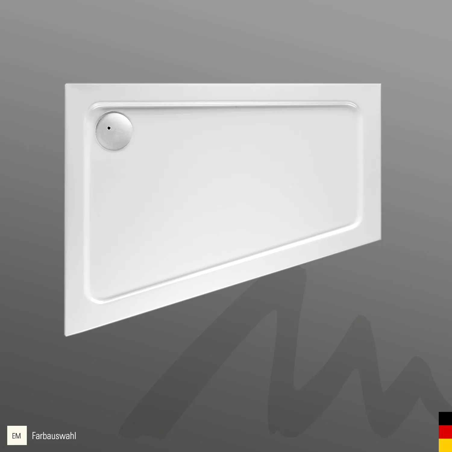 Mauersberger asyma Acryl-Duschwanne asyma 100⁄80 SF rechts, 1000x800x55, Farbgruppe: 3 Mauersberger asyma Acryl-Duschwanne asyma 100⁄80 SF rechts, 1000x800x55, Farbgruppe: 3