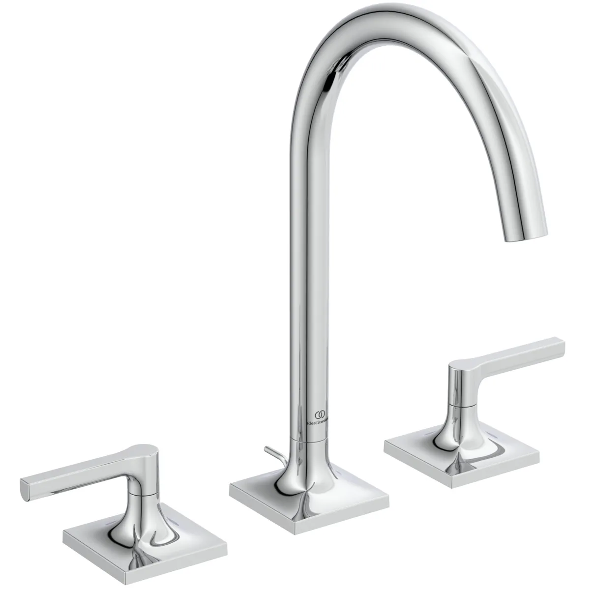 Waschtischarmatur Joy Neo mit Ablaufgarnitur Ausladung 168mm Hebelgriffe Magnetic Grey Waschtischarmatur Joy Neo mit Ablaufgarnitur Ausladung 168mm Hebelgriffe Magnetic Grey