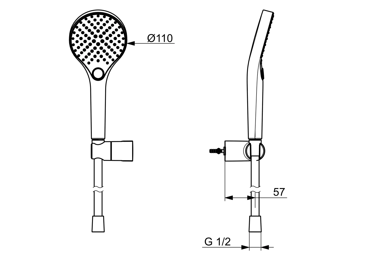 HansaVIVA Handbrausegarnitur HansaVIVA 4417 Chrom 1250 mm HansaVIVA Handbrausegarnitur HansaVIVA 4417 Chrom 1250 mm