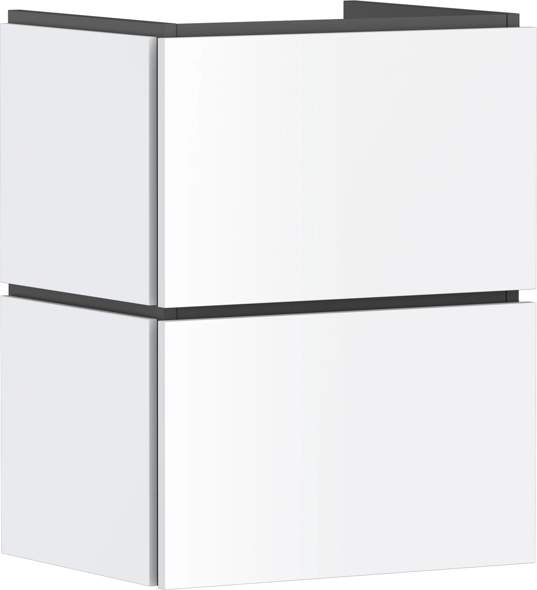 Hansgrohe Xilesa E Waschtischunterschrank 480⁄380 mit 2 Schubkästen PushOpen für Handwaschbecken, Mattweiß