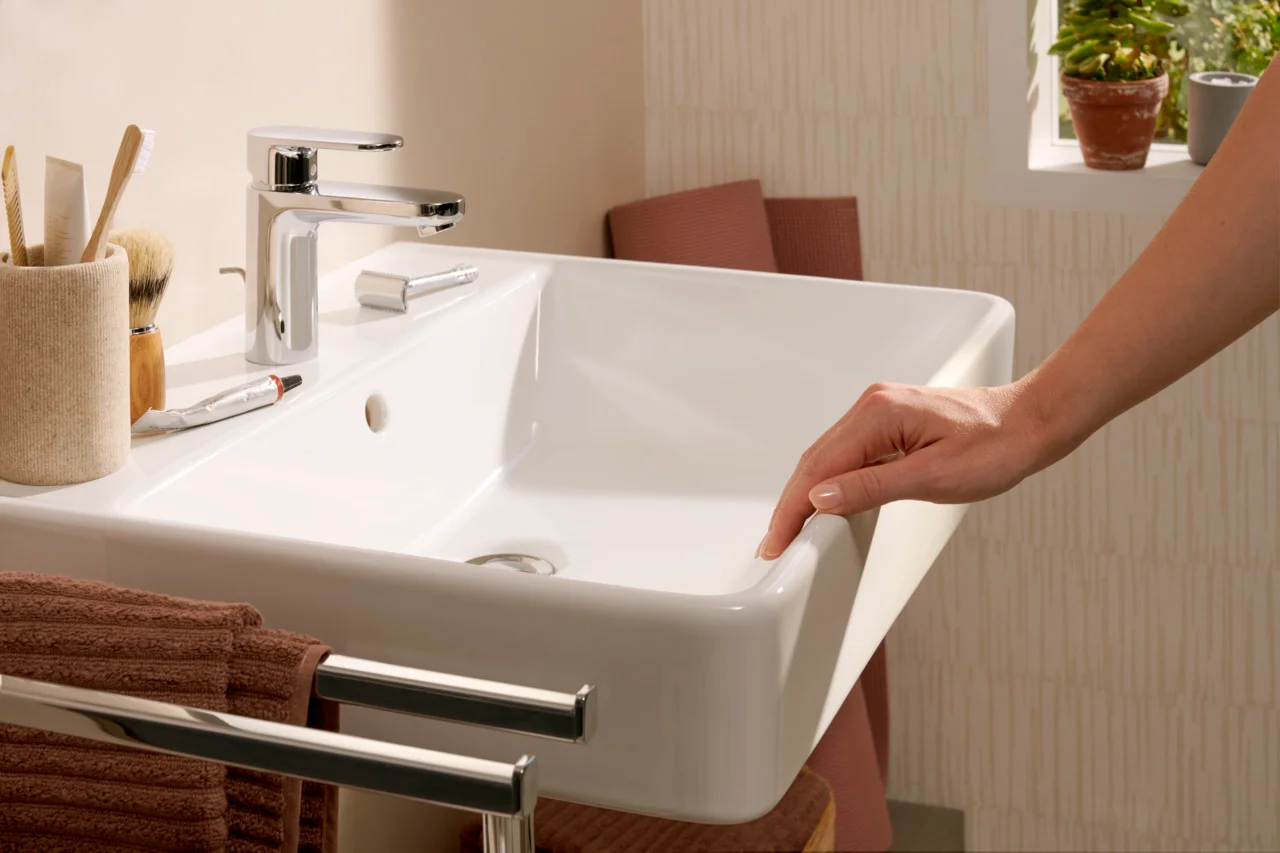 Hansgrohe Xanuia Q Waschtisch in Weiß, 600x480 mm, wandhängend mit Hahnloch und Überlauf, SmartClean-Glasur Hansgrohe Xanuia Q Waschtisch in Weiß, 600x480 mm, wandhängend mit Hahnloch und Überlauf, SmartClean-Glasur