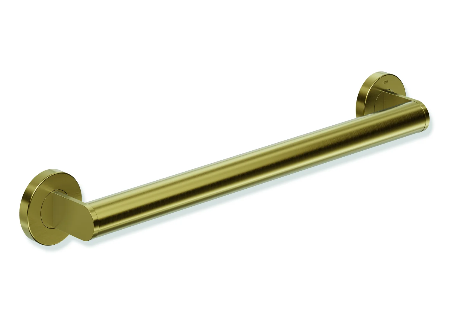 HEWI Haltegriff System 900, Edelstahl PVD gold gebürstet, Achsmaß 457 mm, Tiefe 70 mm, Stangendurchmesser 32 mm
