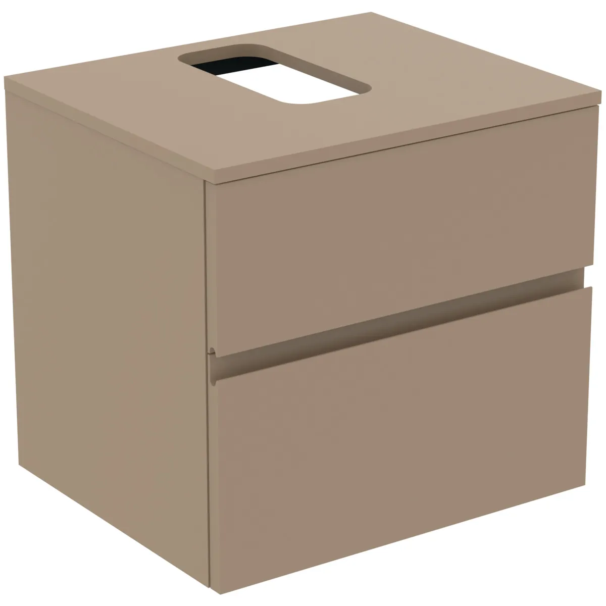 Ideal Standard Waschtischunterschrank Finesse, Modellnummer E3496UP, 602x505x558mm, 2 Auszüge, Greige matt