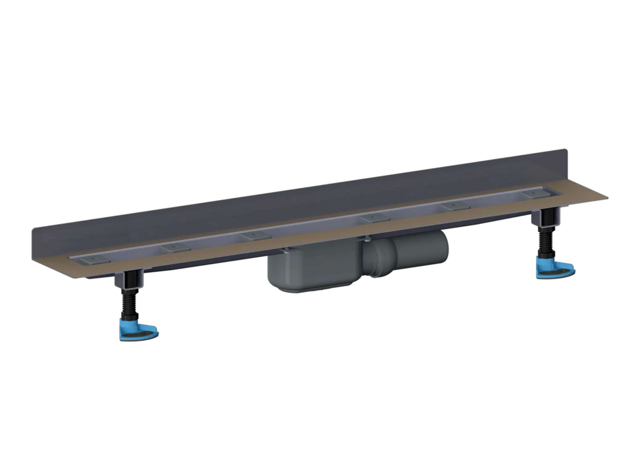 Dallmer Duschrinne CeraLine PLAN W 800 mm, Edelstahl 1.4301, DN 50, Wandmontage