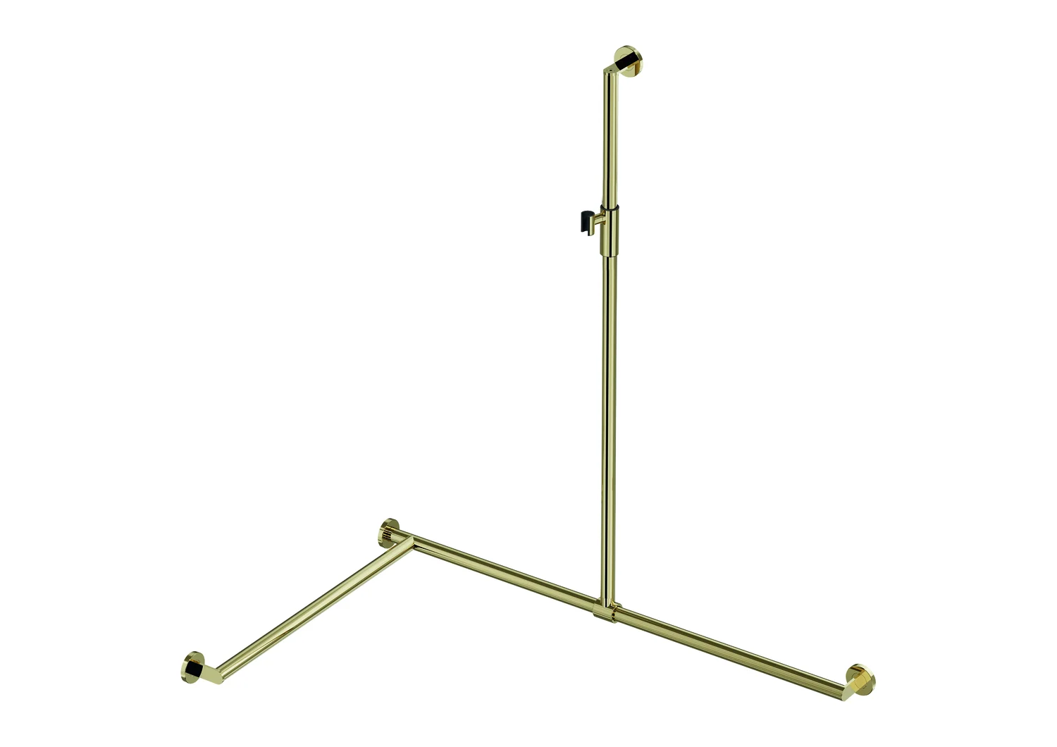 HEWI System 900 Duschhandlauf, links, 1250mm senkrecht, 1185mm waagerecht, PVD Messing HEWI System 900 Duschhandlauf, links, 1250mm senkrecht, 1185mm waagerecht, PVD Messing