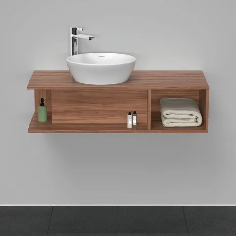 Duravit Waschtischunterschrank wandhängend „D-Neo“ 100 × 26 × 48 cm Nussbaum Natur