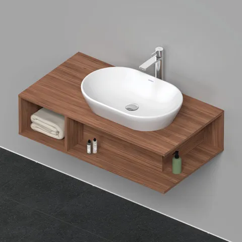 Duravit Waschtischunterschrank wandhängend „D-Neo“ 100 × 26 × 55 cm Nussbaum Natur