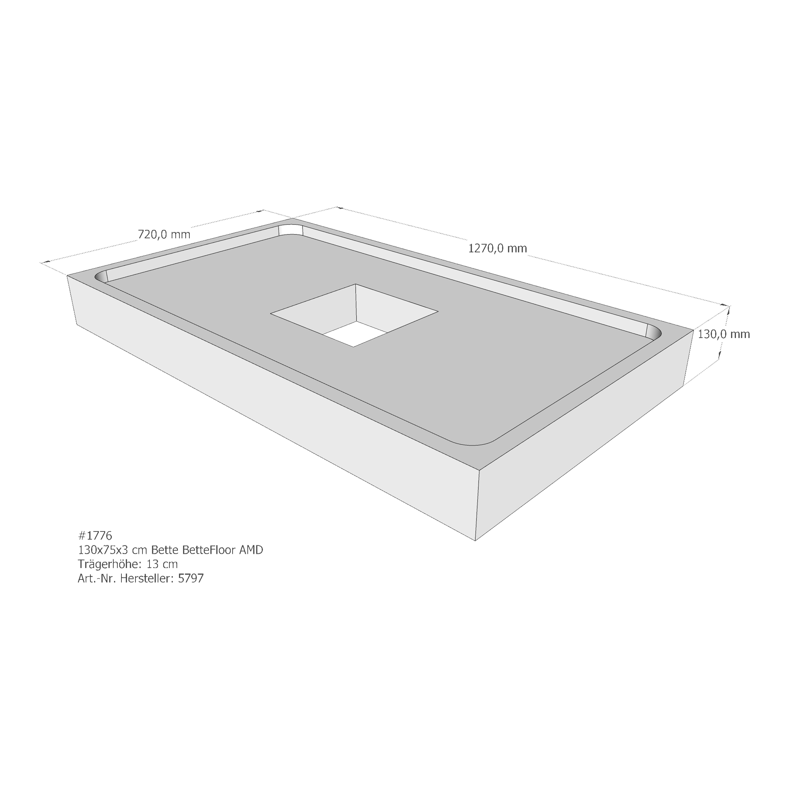 Duschwannenträger Bette BetteFloor 130x75x3 cm AMD