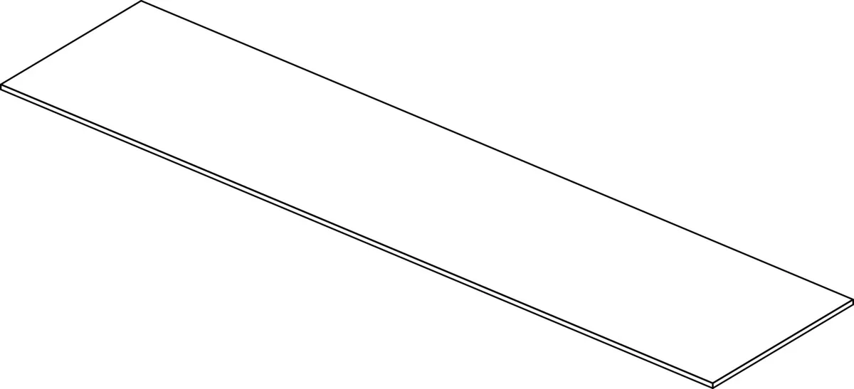 Ideal Standard Waschtischplatte Conca, weiß, 1.587 x 373 mm