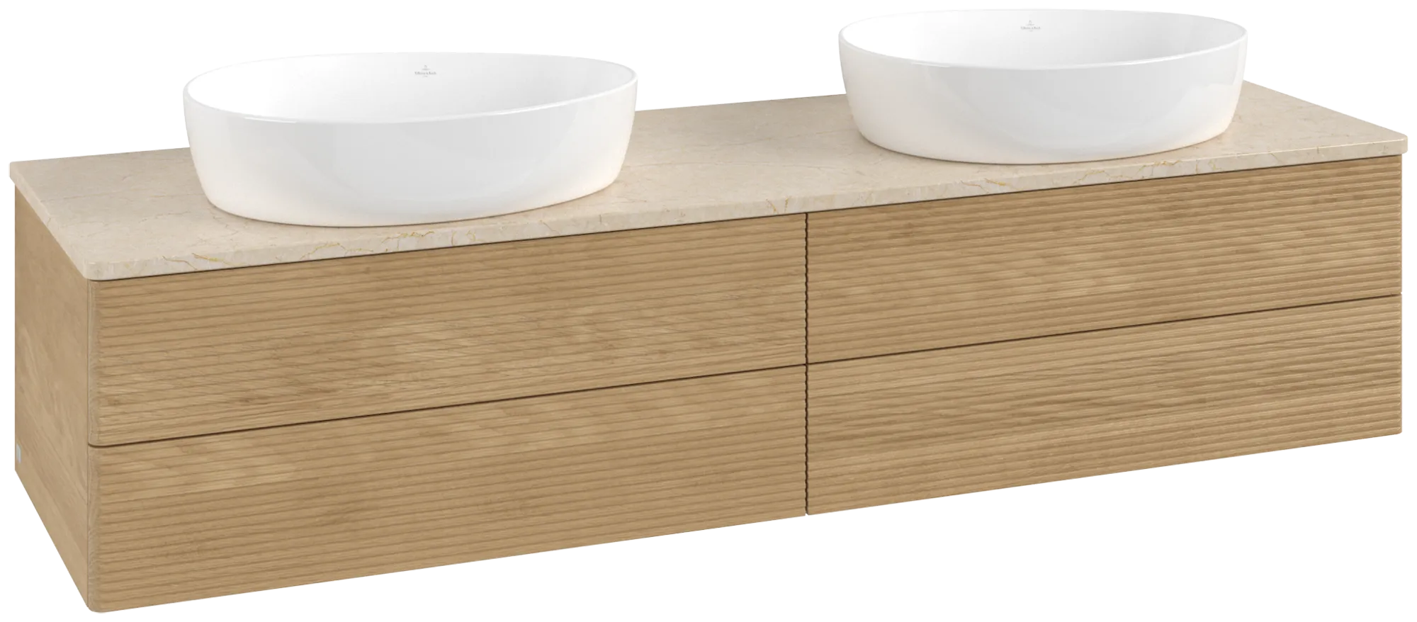 Villeroy & Boch Antao Waschbeckenunterschrank L28_1, 1600x360x500mm, Honey Oak/Botticino