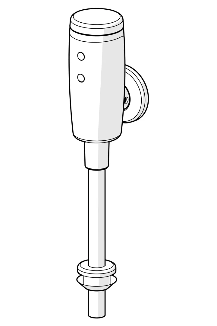 HansaELECTRA Urinalsteuerung HansaELECTRA 0944 6V Bluetooth Ausladung 81mm gerade DN15 Chrom