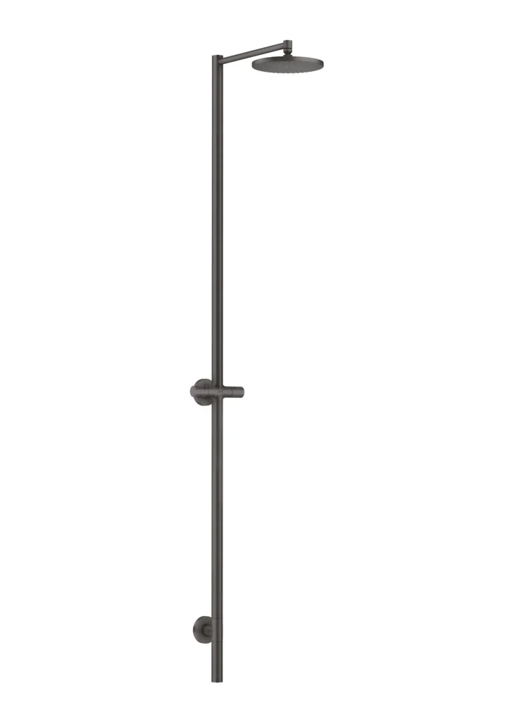 Hansgrohe AXOR Starck Nature Duschsäule mit Kopfbrause 240 1jet, Brushed Black Chrome, 240 mm Brausekopfgröße, Outdoor