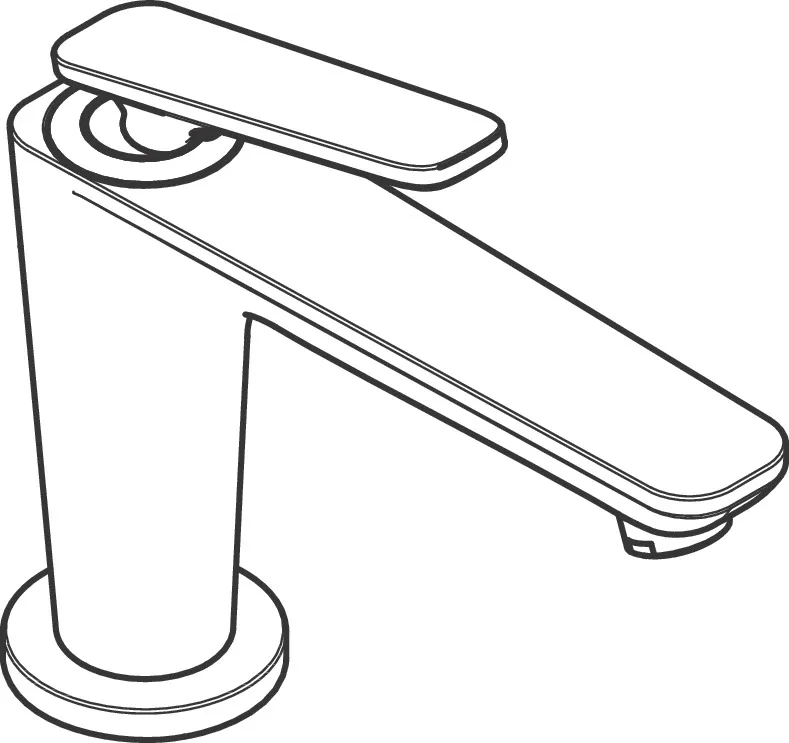 Einhand-Waschtischarmatur „Axor Citterio C“ Ausladung 128 mm in Edelstahl
