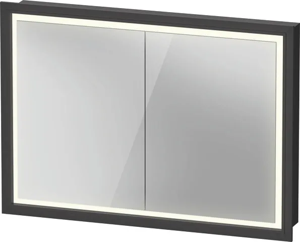 Duravit Spiegelschrank Version: Sensor „L-Cube“ 100 × 70 × 15,5 cm Glasfachböden: 2 / Größe: 100 × 15,5 × 70 cm / Korpusfarbe: Graphit Matt Duravit Spiegelschrank Version: Sensor „L-Cube“ 100 × 70 × 15,5 cm Glasfachböden: 2 / Größe: 100 × 15,5 × 70 cm / Korpusfarbe: Graphit Matt
