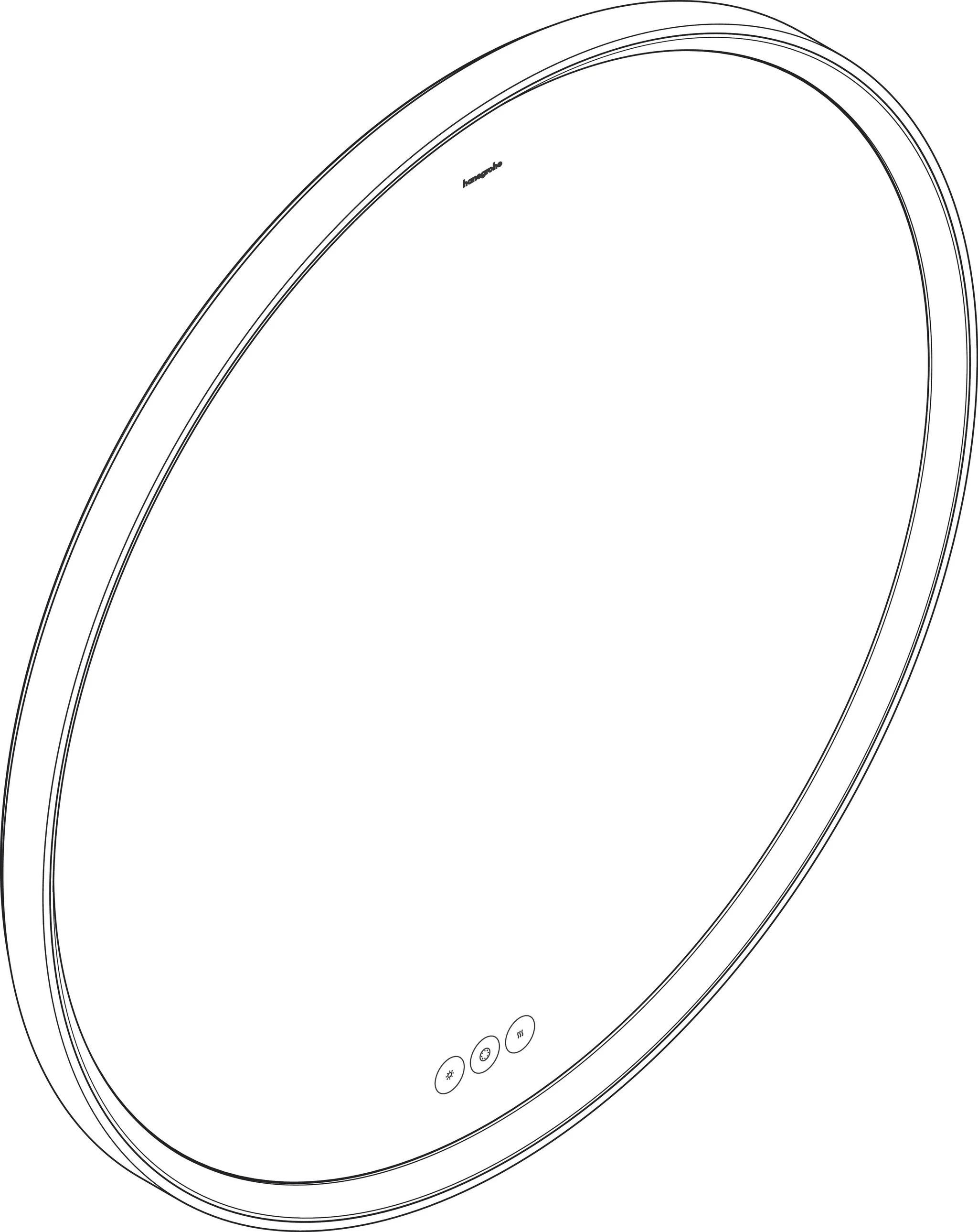 Hansgrohe Xarita S Spiegel 900/50 mit LED-Beleuchtung, kapazitivem Berührungssensor und AntiFog-Funktion in Mattweiß