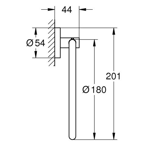 Grohe Handtuchhalter „Essentials“, Befestigung verdeckt, 1-armig Grohe Handtuchhalter „Essentials“, Befestigung verdeckt, 1-armig