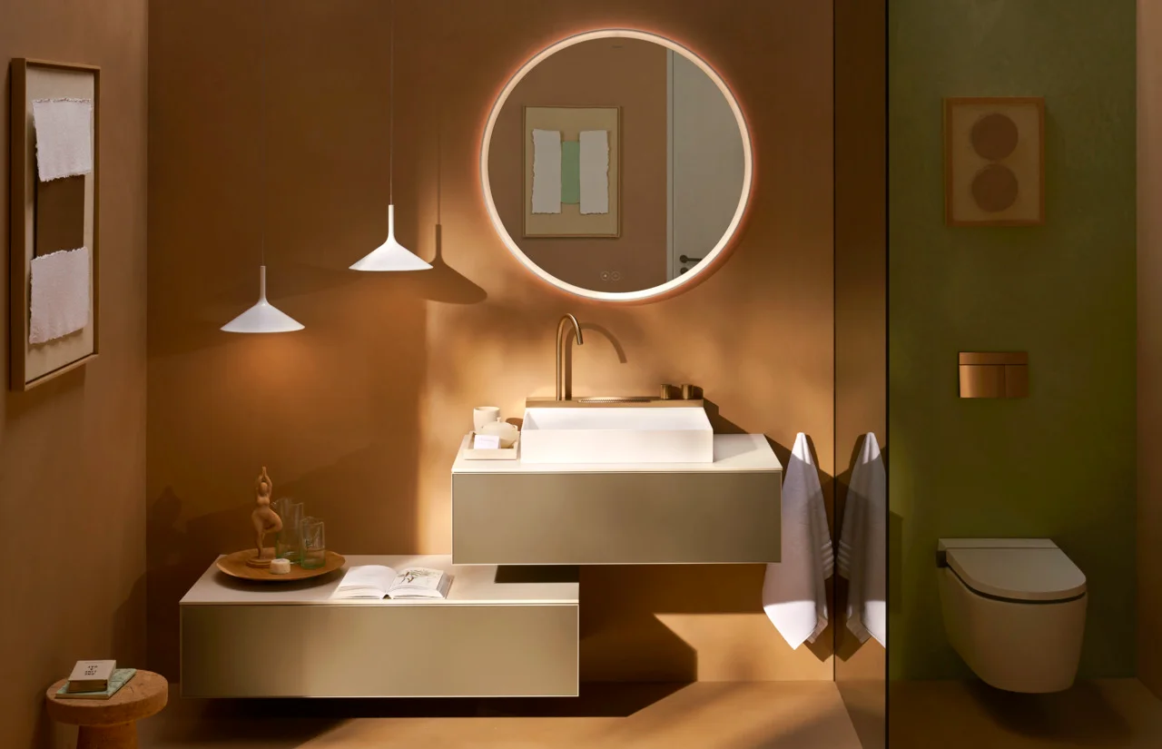 Hansgrohe Xarita S Spiegel 900/50 mit LED-Beleuchtung, kapazitivem Berührungssensor und AntiFog-Funktion in Mattweiß