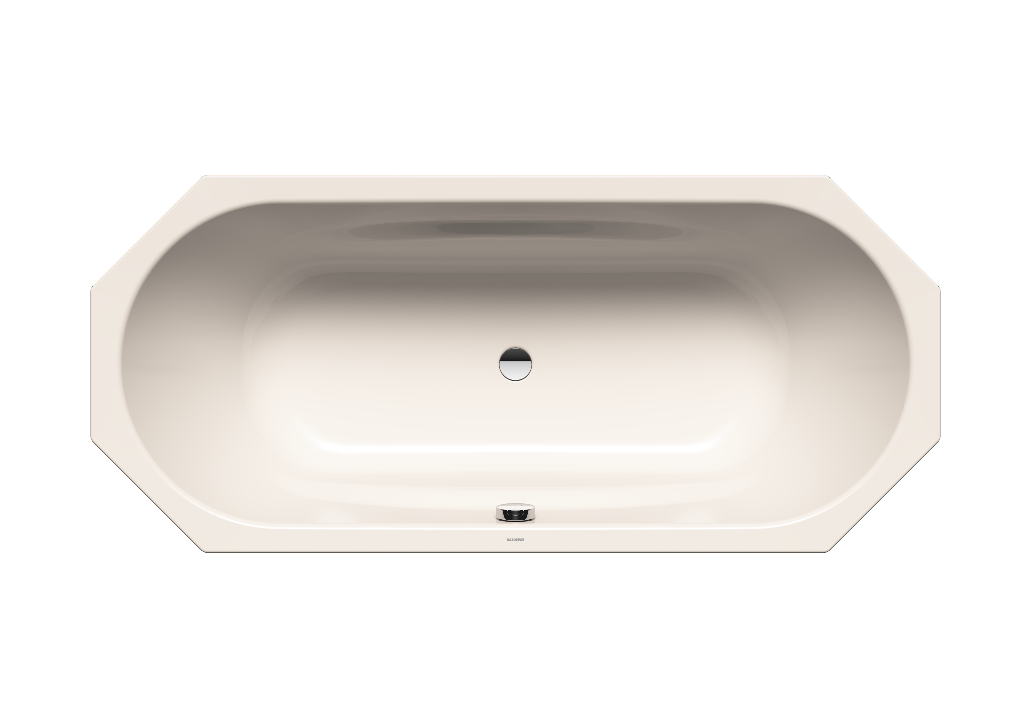 Kaldewei Badewanne „Vaio Duo 8“ achteck 180 × 80 cm, mit Grifflochbohrungen in pergamon