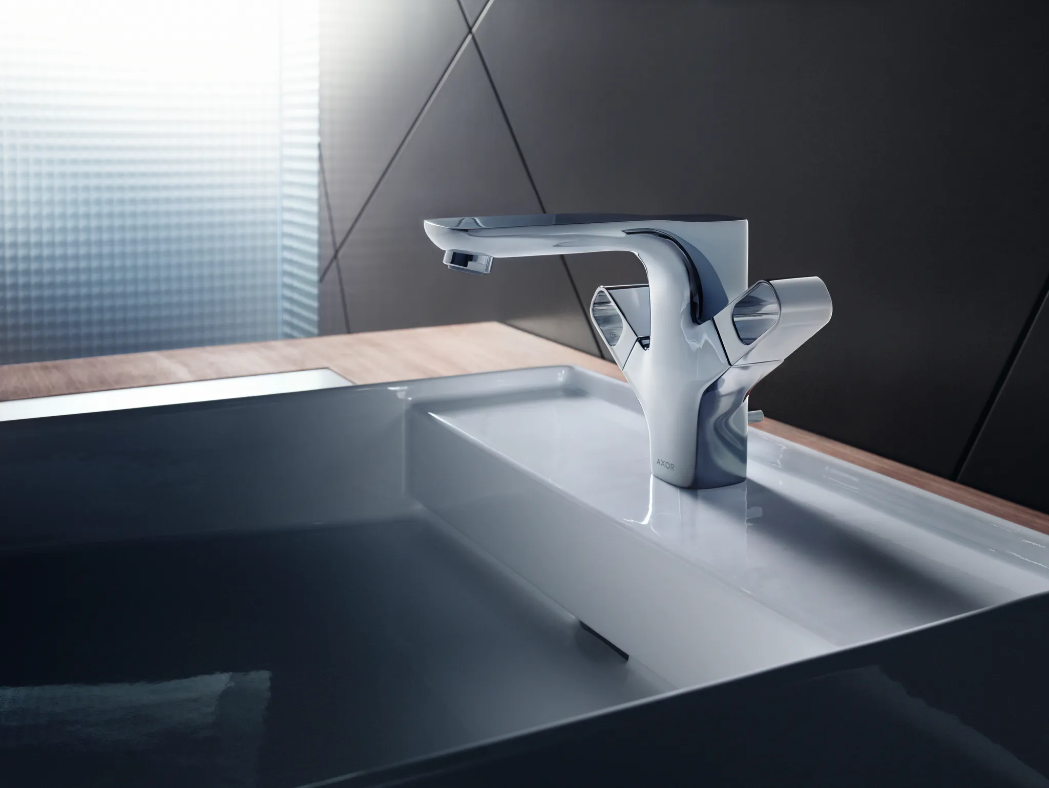 Hansgrohe AXOR Urquiola 2-Griff Waschtischarmatur 120 mit Zugstangen-Ablaufgarnitur, Chrom Hansgrohe AXOR Urquiola 2-Griff Waschtischarmatur 120 mit Zugstangen-Ablaufgarnitur, Chrom