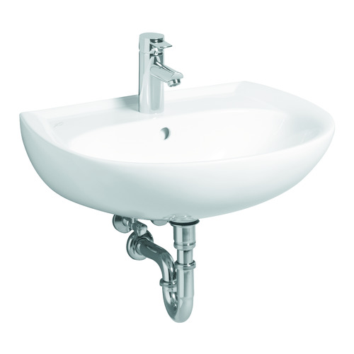 Wandwaschtisch „Renova“, mit Überlauf, Hahnlochposition mittig 60 × 49 cm Wandwaschtisch „Renova“, mit Überlauf, Hahnlochposition mittig 60 × 49 cm