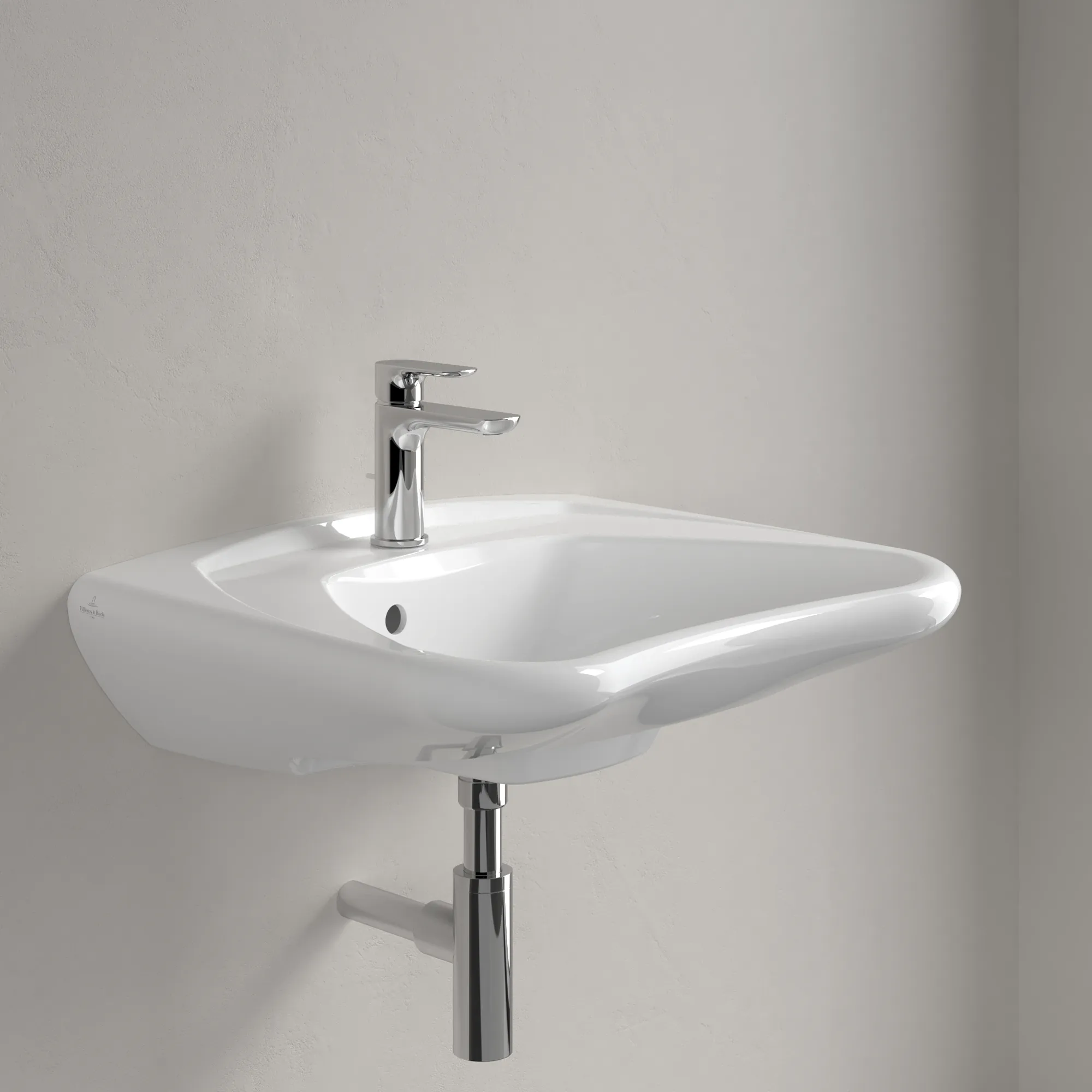 Wandwaschtisch „ViCare“, mit Überlauf, mit Hahnlochbohrung 60 × 49 cm Wandwaschtisch „ViCare“, mit Überlauf, mit Hahnlochbohrung 60 × 49 cm