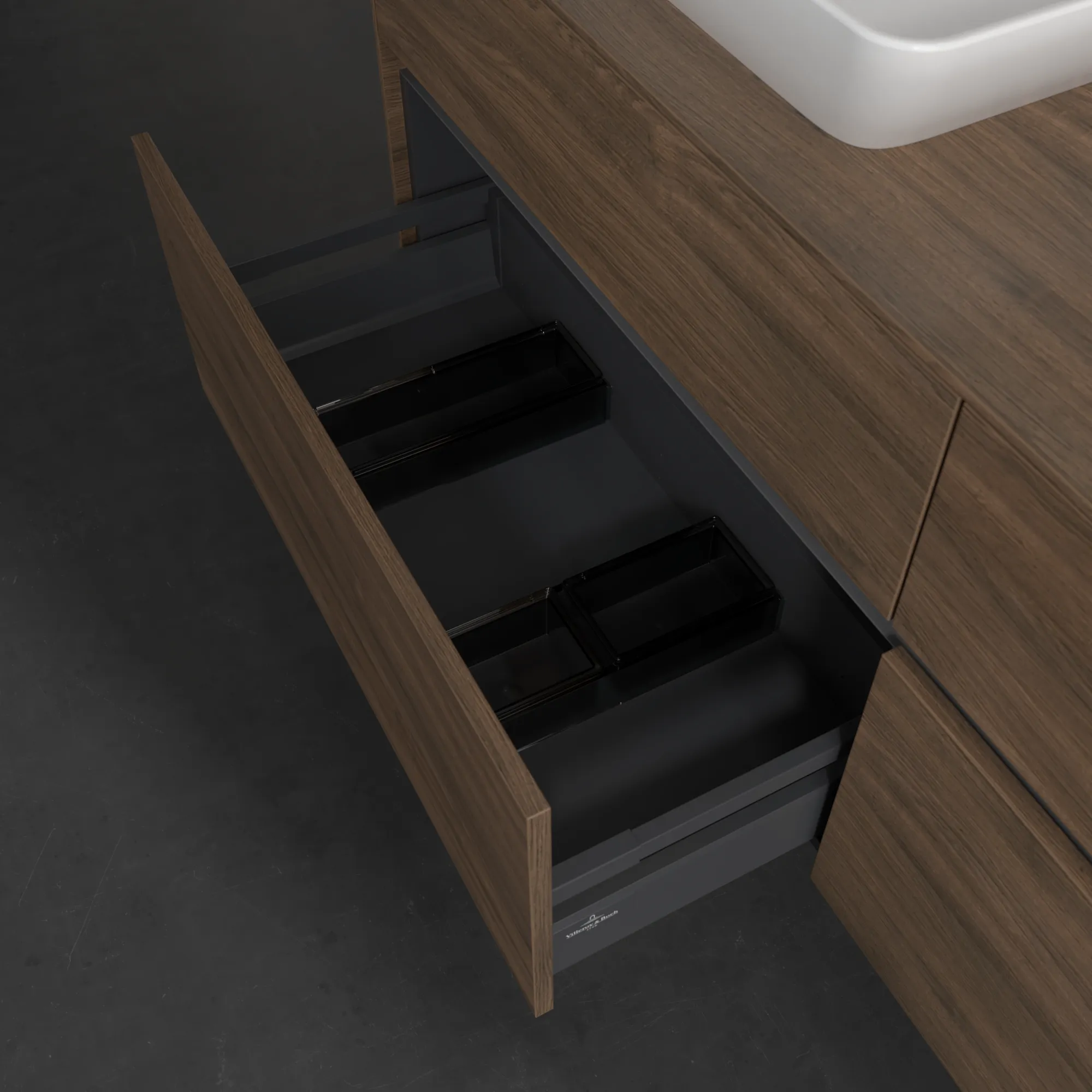 Villeroy & Boch Waschbeckenunterschrank Collaro Arizona Oak, 1600x548x500 mm, 2 Waschbecken, SoftClosing, 4 Auszüge Villeroy & Boch Waschbeckenunterschrank Collaro Arizona Oak, 1600x548x500 mm, 2 Waschbecken, SoftClosing, 4 Auszüge