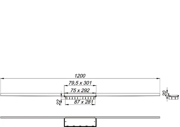 Duschrinne CeraWall Connect, messing matt, 800 - 1200 mm