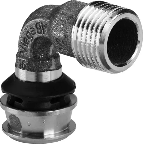 Viega „Raxofix“ 90°- Übergangsbogen 25 mm × 3/4″ Viega „Raxofix“ 90°- Übergangsbogen 25 mm × 3/4″