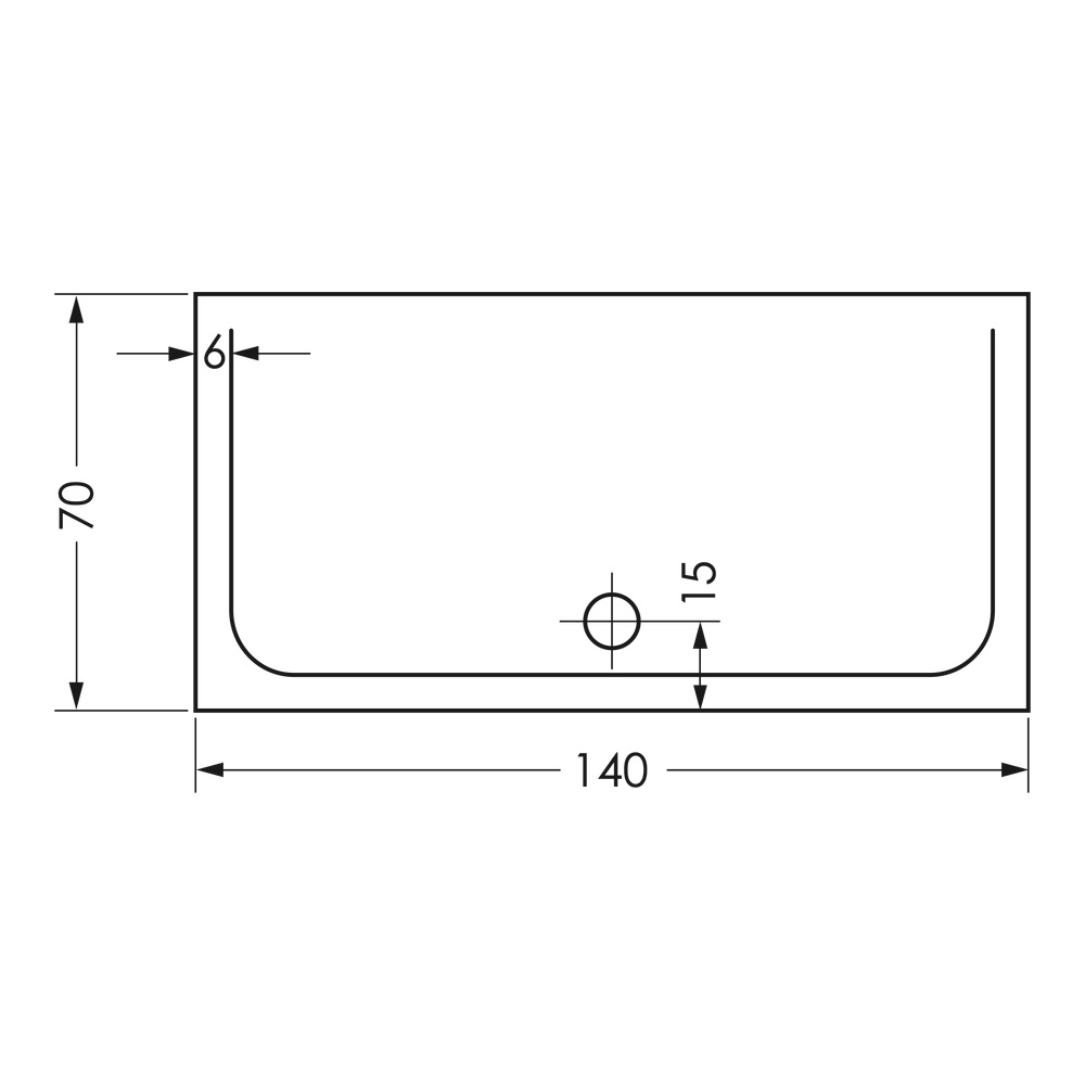 repaBAD rechteck Duschwanne „Como“ 1400 × 700 mm ohne Oberflächenbeschichtung, in Weiß repaBAD rechteck Duschwanne „Como“ 1400 × 700 mm ohne Oberflächenbeschichtung, in Weiß