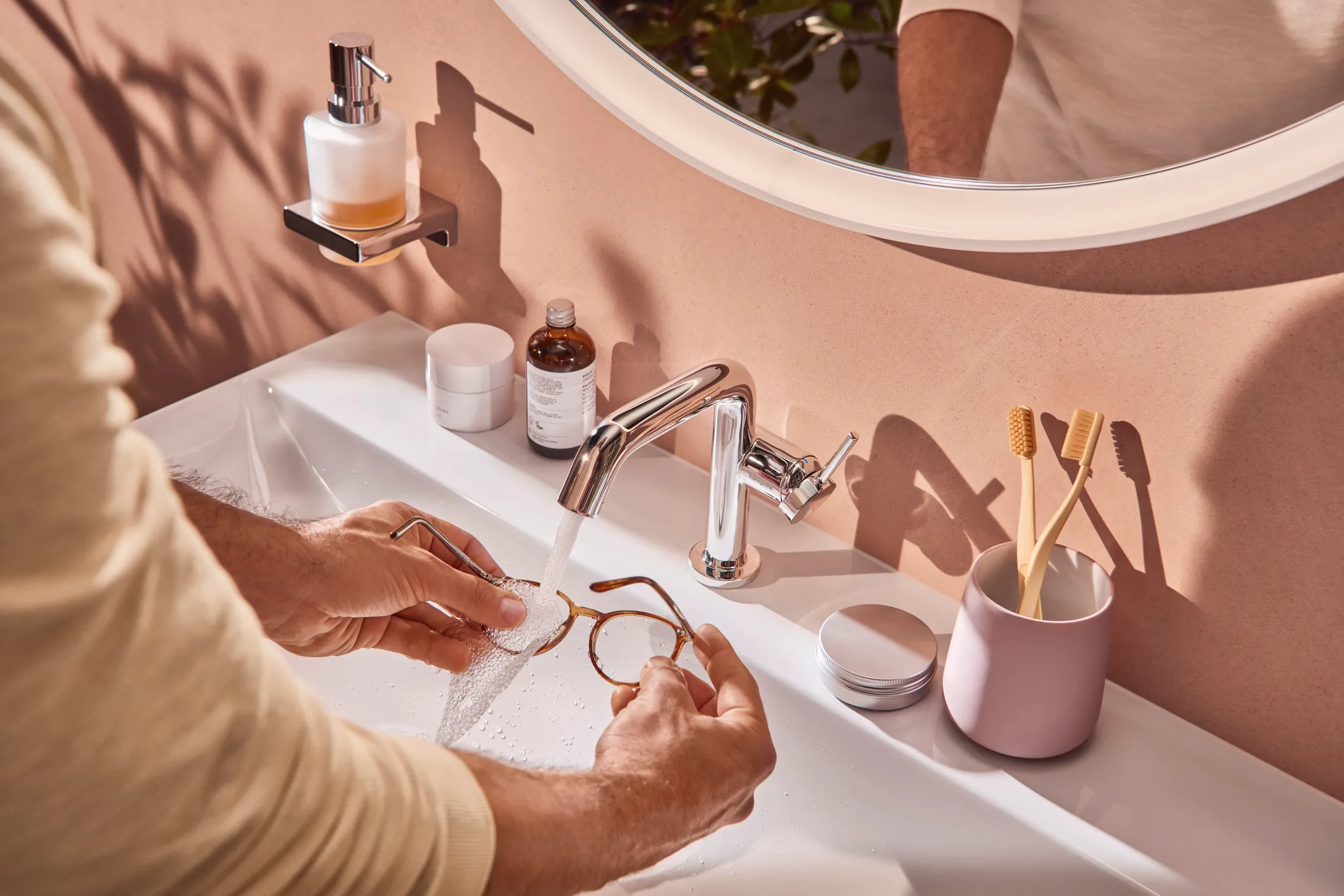 Hansgrohe Tecturis S Einhebel-Waschtischmischer 110 Fine CoolStart EcoSmart+ ohne Ablaufgarnitur, Chrom