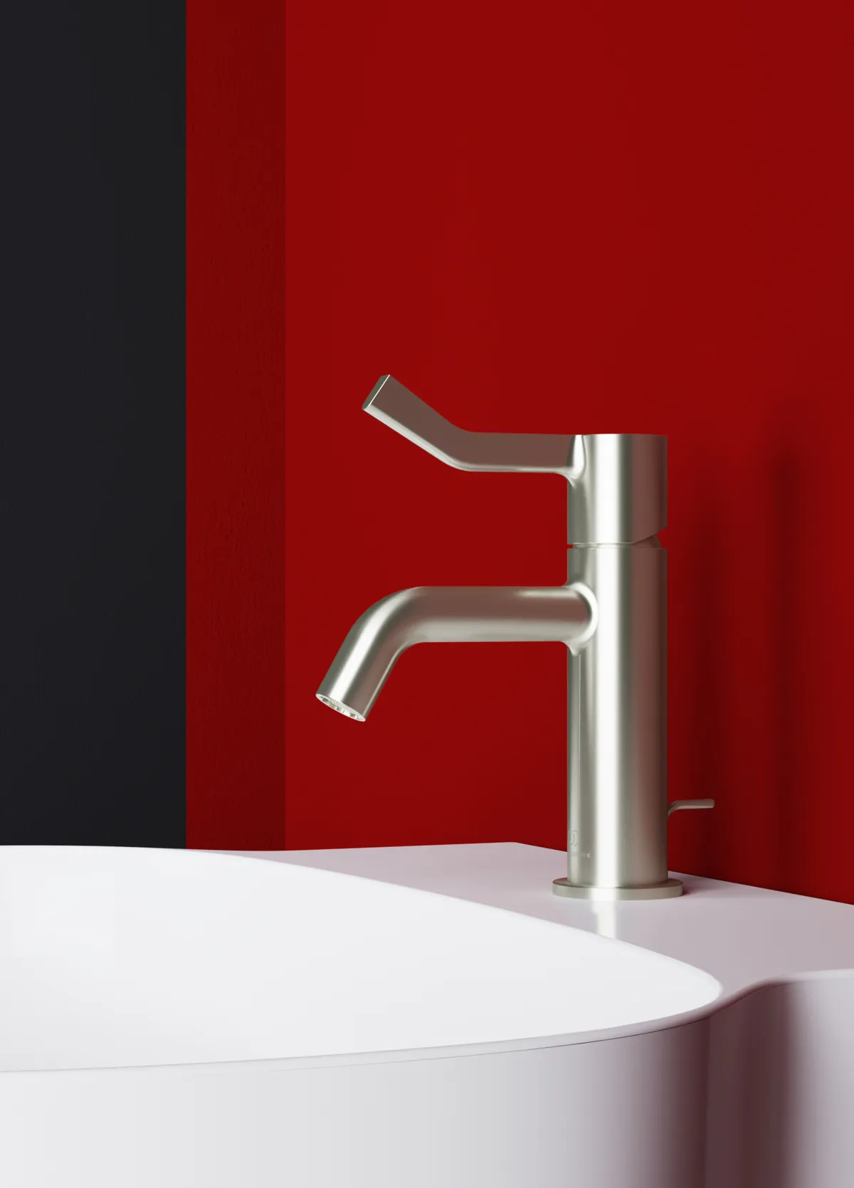 Waschischarmatur Joy Ausladung 110mm mit Ablaufgarnitur mit langem Griff Brushed Gold Waschischarmatur Joy Ausladung 110mm mit Ablaufgarnitur mit langem Griff Brushed Gold