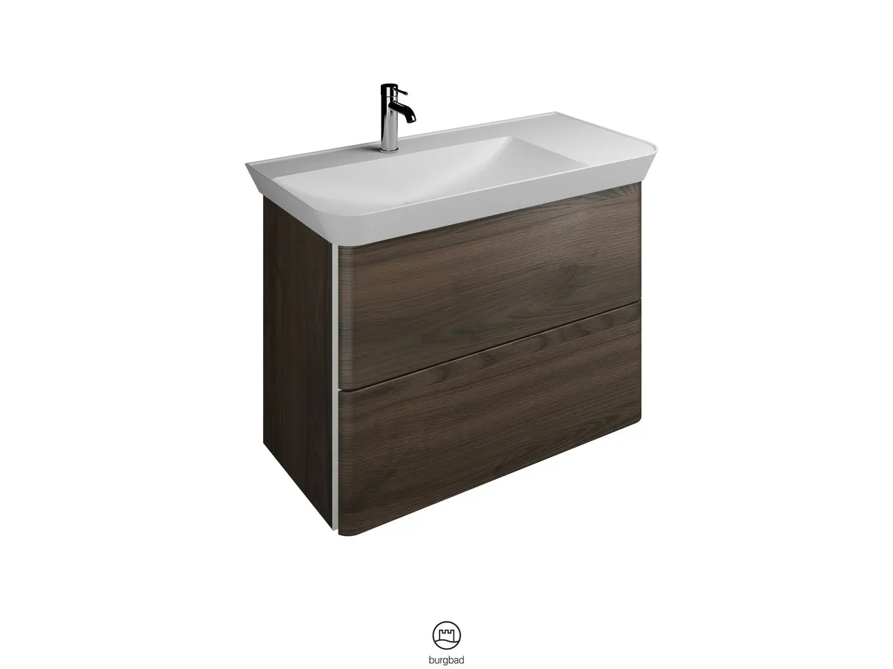 burgbad Waschtischunterschrank „Iveo“ in Eiche Dekor Cashmere